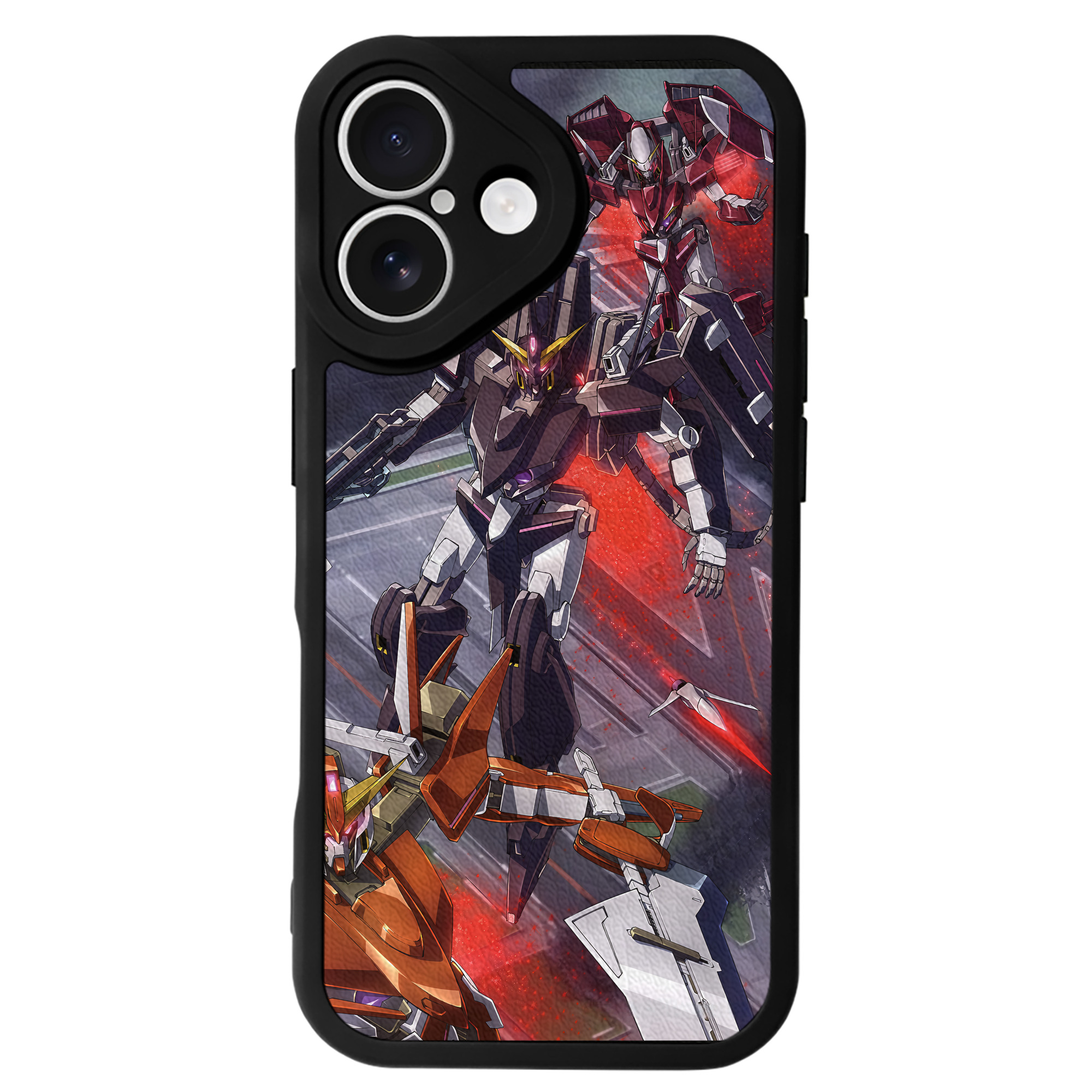 （画像用） 機動戦士ガンダム Mobile Suit Gundam 【iPhone 16シリーズ対応】シリコンスマホケース（レザー調） 材質：シリコン